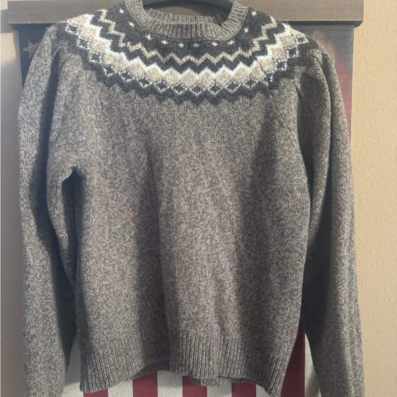 FRAME Fair Isle Crewneck Sweater  Sz Large like new - Picture 4 of 15